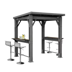 Kerti grill pavilon, pulttal, tetővel