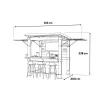 Bar-b-q gazebo műanyag kerti pavilon