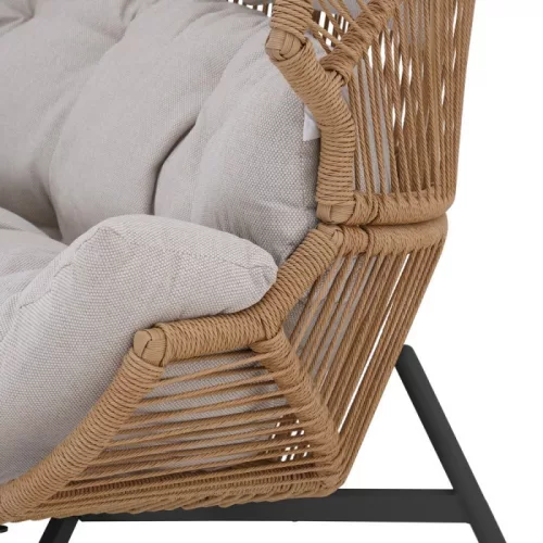 HOLAND rattan dupla kosárfotel bézs