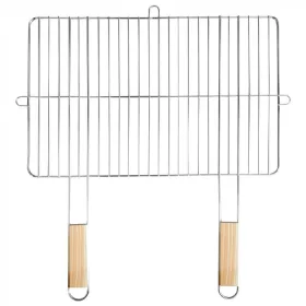 Szögletes grillrács fa fogantyúval 57x51 cm
