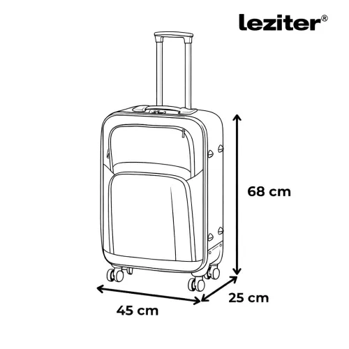 TraveLux light közepes bőrönd puha 68x45x25 cm