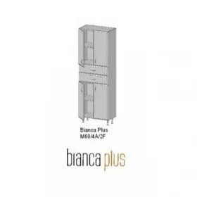   Bianca Plus 60 magas szekrény 4 ajtóval, 2 fiókkal, sonoma tölgy színben
