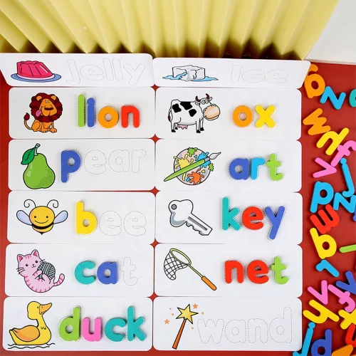 Fa ábécé képekkel, angol oktató játék