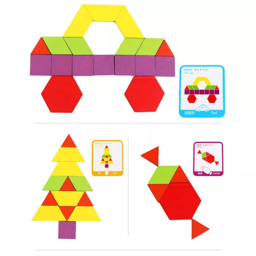 Tangram kreatív formakirakó fajáték 155 db