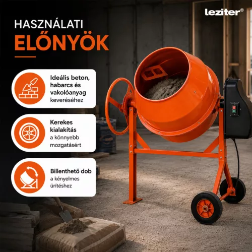 Mixer 140 betonkeverő 220V 550W 140 l