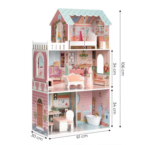 Barbie babaház bútorral