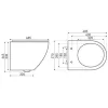 Delos BLM fali rimless WC soft-close ülőkével