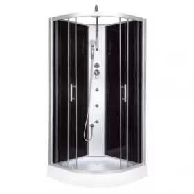 FARO 80x80 cm íves hidromasszázs zuhanykabin