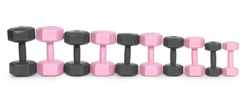Hex súlyzó szett 2x3 kg rózsaszín