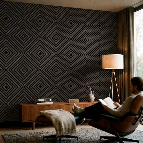 Akusztikus falpanel Deco IV olajos tölgy hatású 60x60x1,8 cm