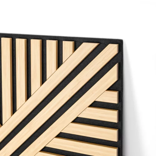 Akusztikus falpanel Deco VI bambusz hatású 60x60x1,8 cm