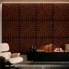 Akusztikus falpanel Deco VI dió hatású 60x60x1,8 cm