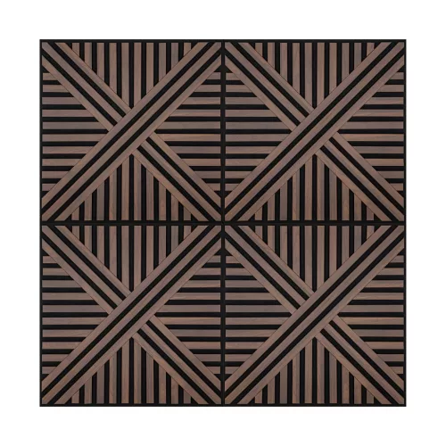 Akusztikus falpanel Deco VI dió hatású 60x60x1,8 cm
