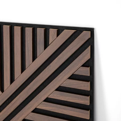 Akusztikus falpanel Deco VI dió hatású 60x60x1,8 cm