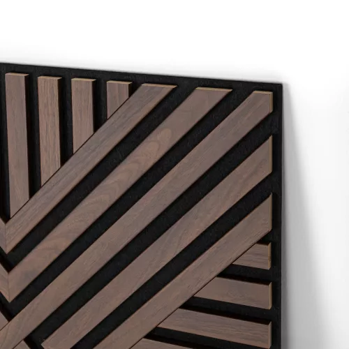 Akusztikus falpanel Deco VII dió hatású 60x60x1,8 cm