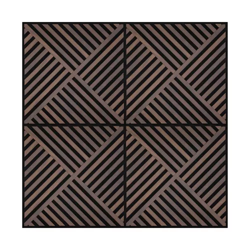 Akusztikus falpanel Deco VIII dió hatású 60x60x1,8 cm