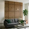 Akusztikus falpanel Deco IX bambusz hatású 60x60x1,8 cm