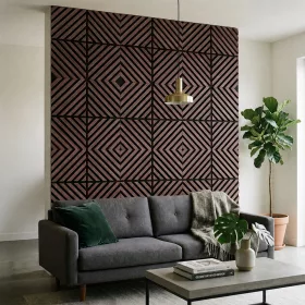   Akusztikus falpanel Deco IX olajos tölgy hatású 60x60x1,8 cm