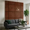 Akusztikus falpanel Deco IX dió hatású 60x60x1,8 cm