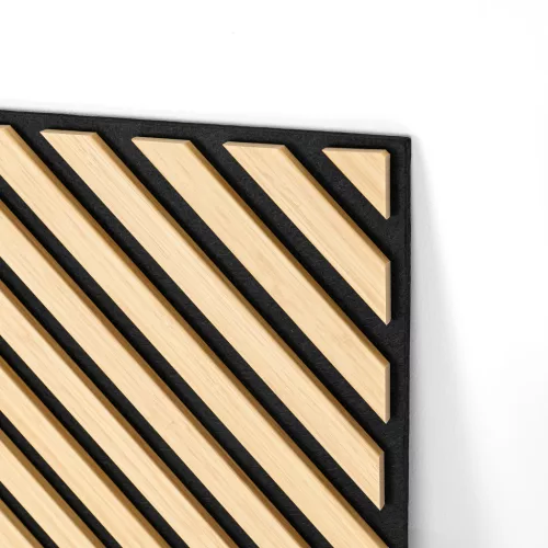 Akusztikus falpanel Deco III bambusz hatású 60x60x1,8 cm