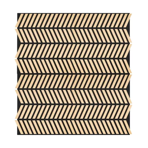 Akusztikus falpanel Deco XII bambusz hatású 60x60x1,8 cm