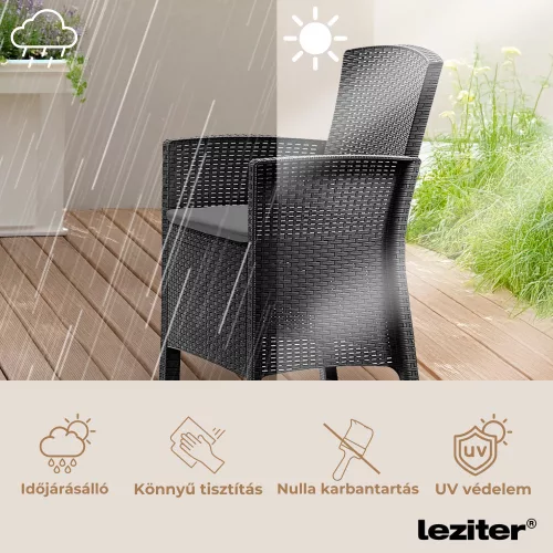 Lima műrattan karfás szék