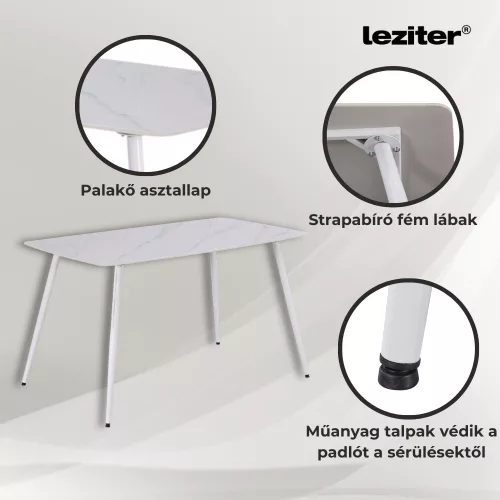 Megan 6+1 étkező garnitúra fehér-bézs