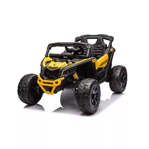 Elektromos gyerek buggy Can-Am Maverick 4x4 sárga 2 személyes