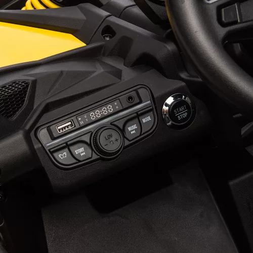 Elektromos gyerek buggy Can-Am Maverick 4x4 sárga 2 személyes