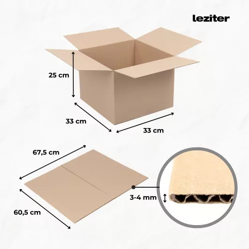 Kartondoboz 33x33x25 cm