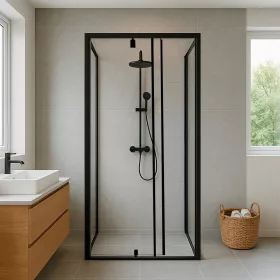   Flexi 80x80 cm falsíkra szerelhető szögletes zuhanykabin zuhanytálca nélkül