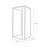 Flexi 80x80 cm falsíkra szerelhető szögletes zuhanykabin zuhanytálca nélkül