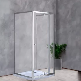   Flexi 80x80 cm falsíkra szerelhető szögletes zuhanykabin zuhanytálca nélkül