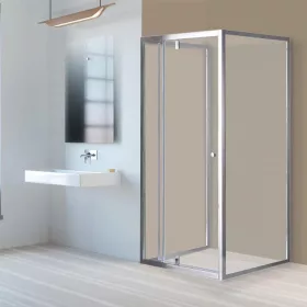   Flexi 80x90 cm falsíkra szerelhető aszimmetrikus zuhanykabin zuhanytálca nélkül