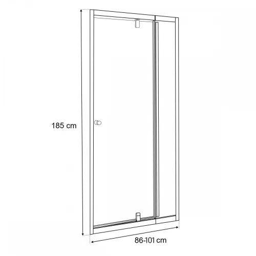 Flexi állítható zuhanyajtó 86-101x185 cm