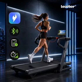   Futópad Led kijelzővel Bluetooth okosfunkció, Velox Ultra Max 150 kg, 3 LE, 18,8 Km/h, dőlésszög -6-32%