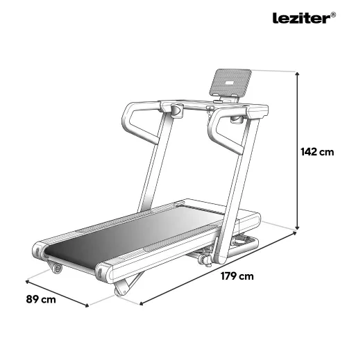 Futópad Led kijelzővel Bluetooth okosfunkció, Velox Ultra Max 150 kg, 3 LE, 18,8 Km/h, dőlésszög -6-32%