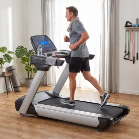   Futópad Led kijelzővel Titanfit Max 200 Kg, 3 LE, 1-25 Km/h, dőlésszög 0-18%