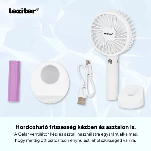 Galar kézi hordozható usb ventilátor tartóval 4 W 1200 mAh