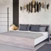 Miami franciaágy ágyneműtartó nélkül 180x200 cm yorki tölgy-fehér