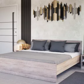   Miami franciaágy ágyneműtartó nélkül 180x200 cm yorki tölgy-sonoma tölgy