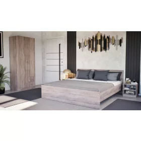   Miami franciaágy ágyneműtartó nélkül 180x200 cm yorki tölgy-yorki tölgy