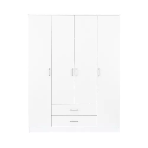 Miami gardróbszekrény 160x205 cm fehér-fehér