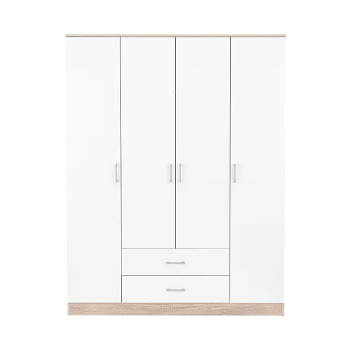 Miami gardróbszekrény 160x205 cm fehér-sonoma tölgy