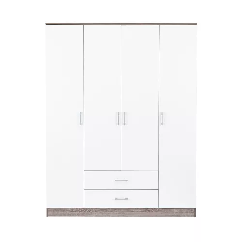 Miami gardróbszekrény 160x205 cm fehér-yorki tölgy