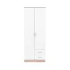 Miami gardróbszekrény 80x205 cm fehér-sonoma tölgy
