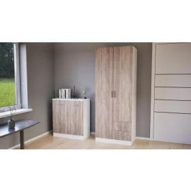 Miami gardróbszekrény 80x205 cm yorki tölgy-fehér