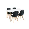 Silla 120 4+1 étkező garnitúra fehér-fekete