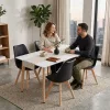 Silla 120 4+1 étkező garnitúra fehér-fekete
