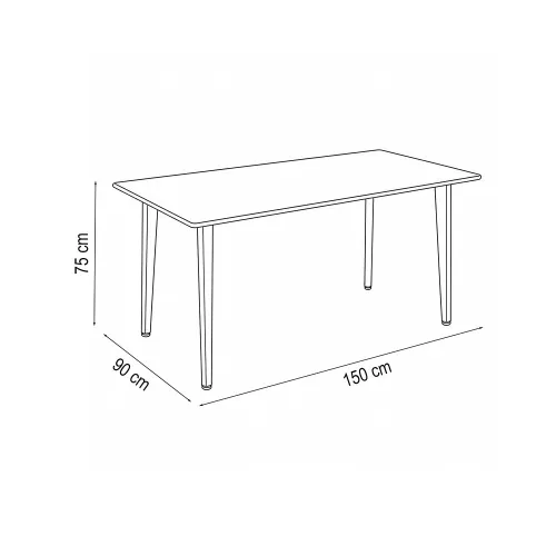 Silla 150 4+1 étkező garnitúra fekete-fekete